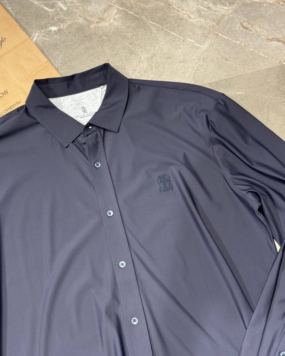 Льняная рубашка Brunello Cucinelli — изображение 3