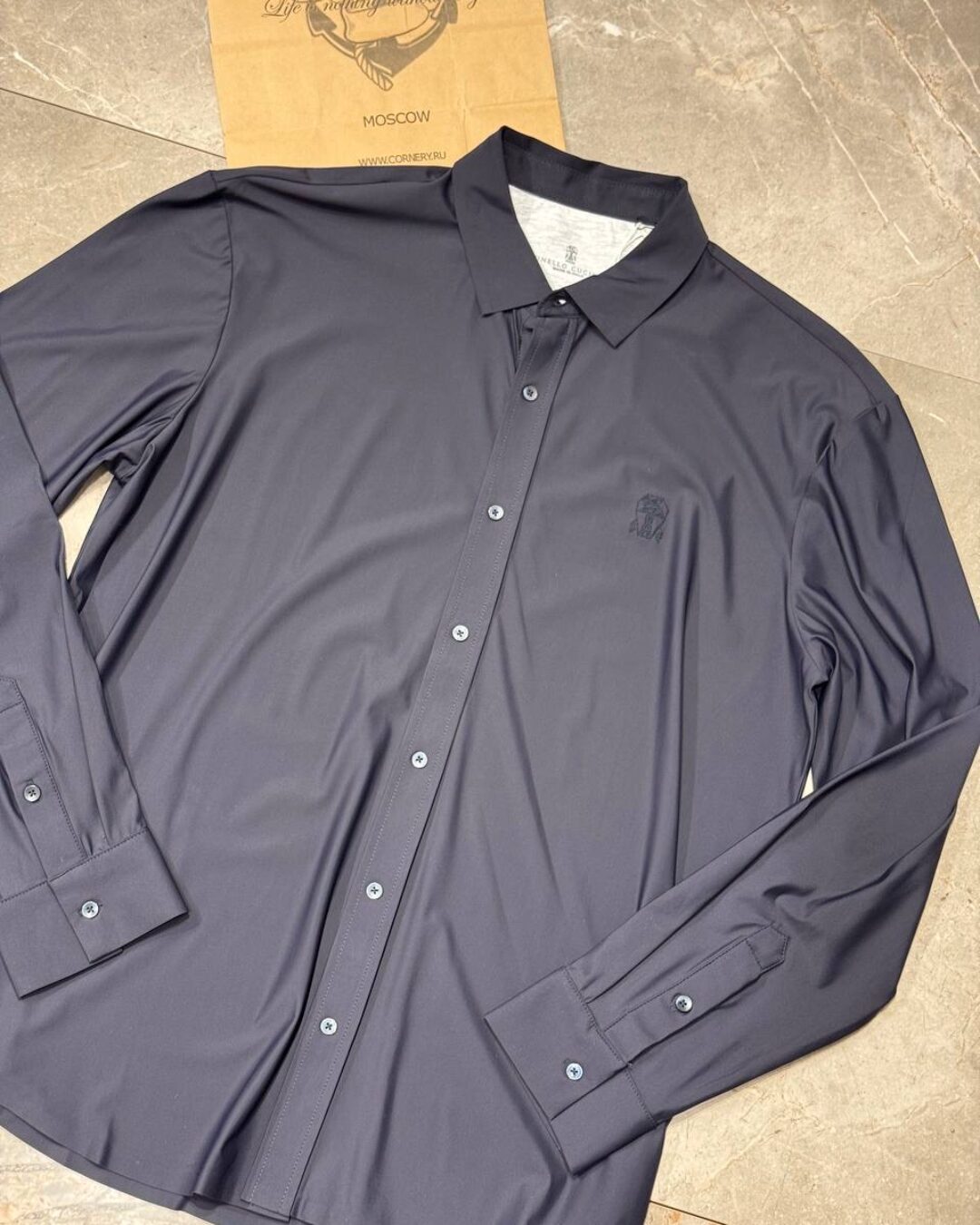 Льняная рубашка Brunello Cucinelli — изображение 5