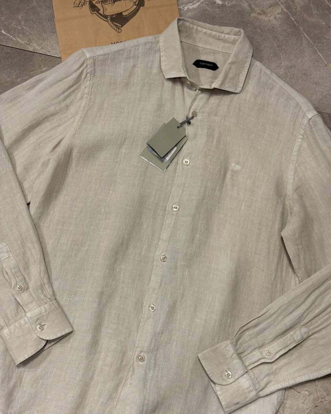 Льняная рубашка Tom Ford — изображение 3