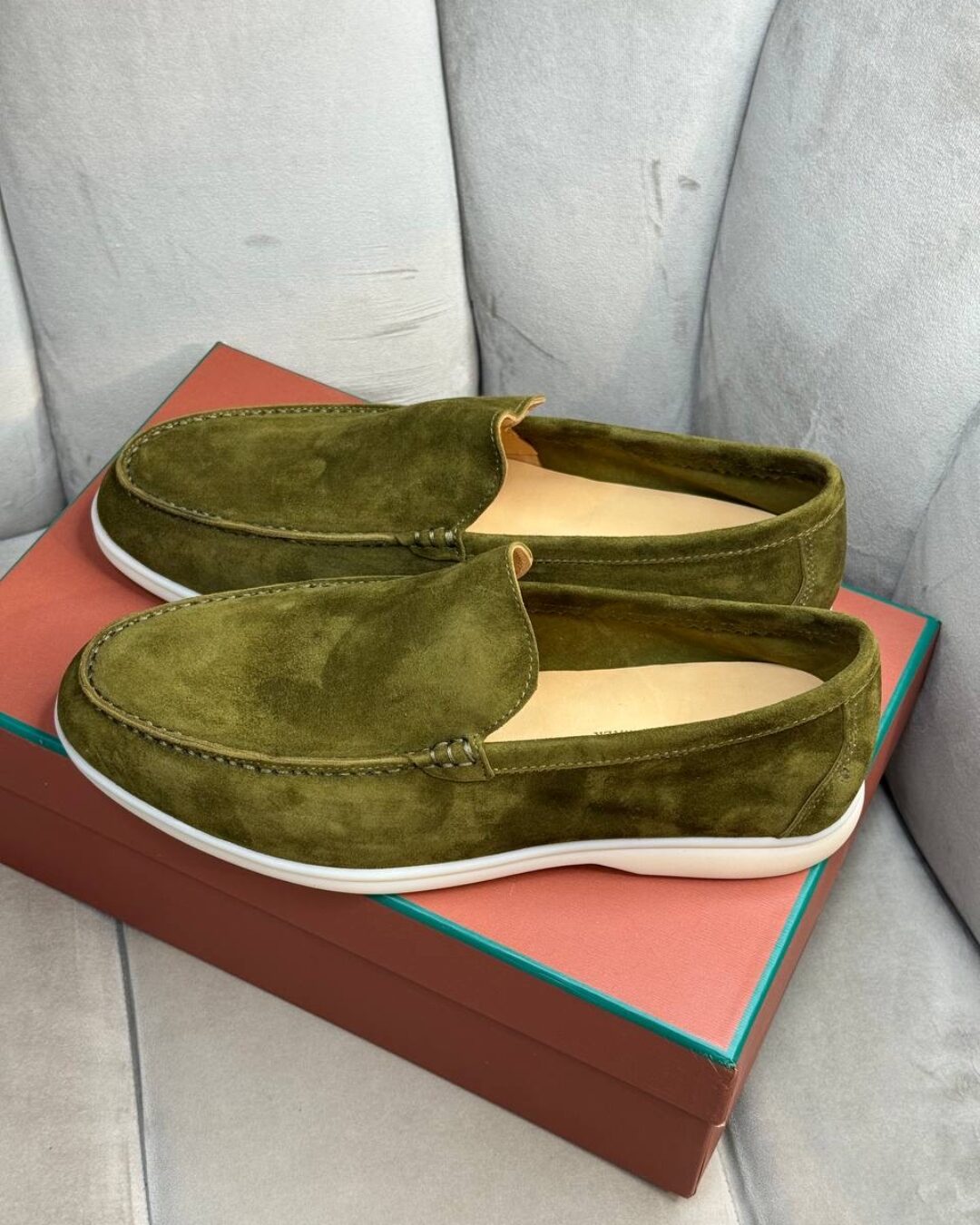 Лоферы Loro Piana Bright Chartreuse — изображение 4