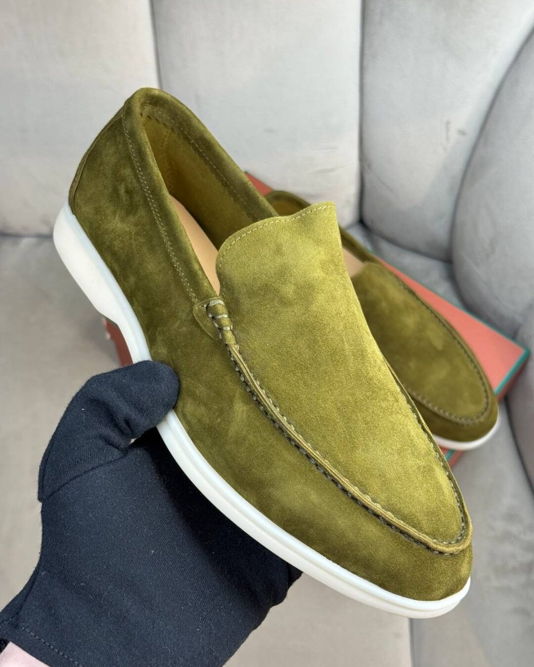 Лоферы Loro Piana Bright Chartreuse — изображение 6