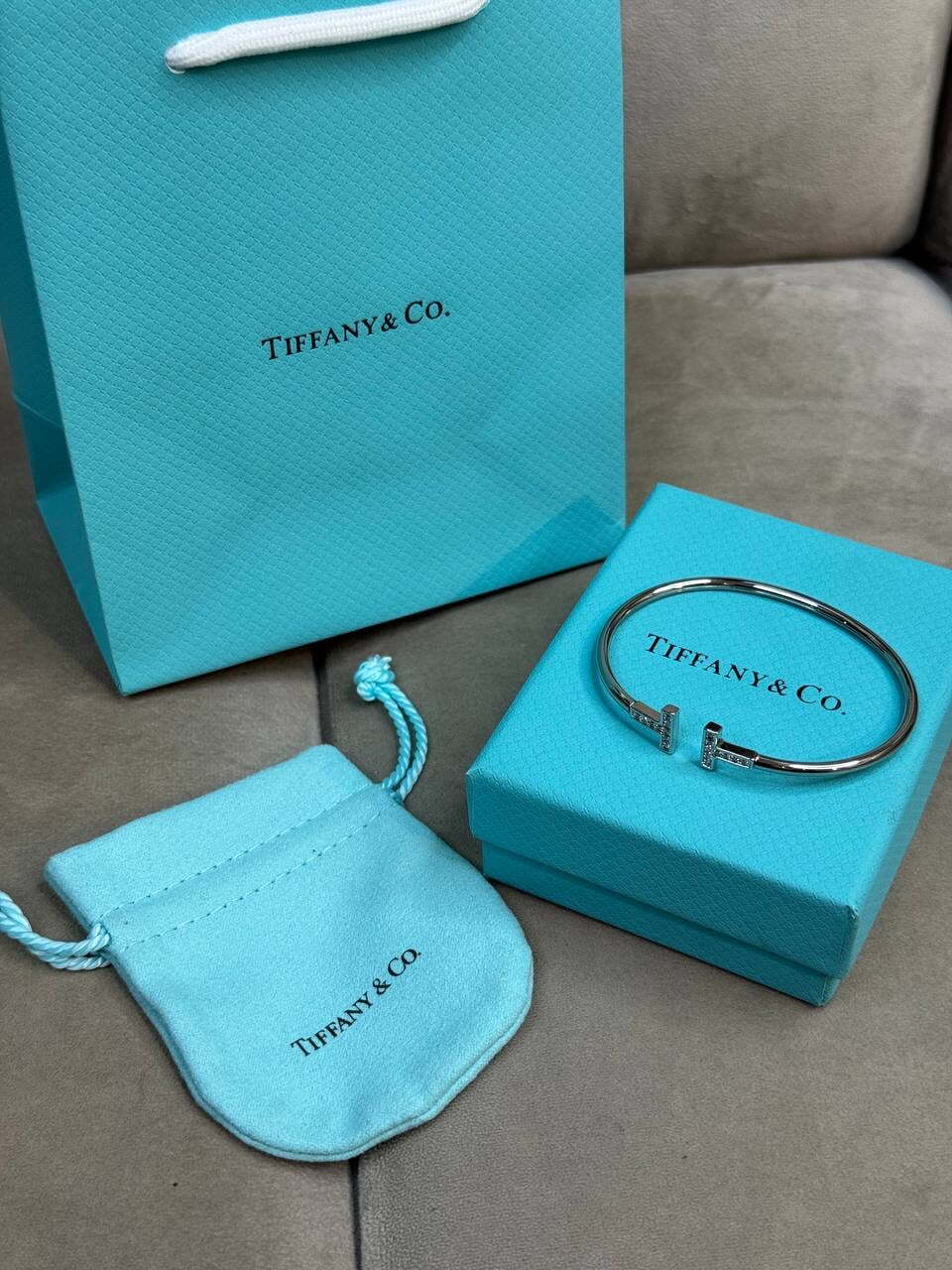 Браслет Tiffany T (Silver/Gems)