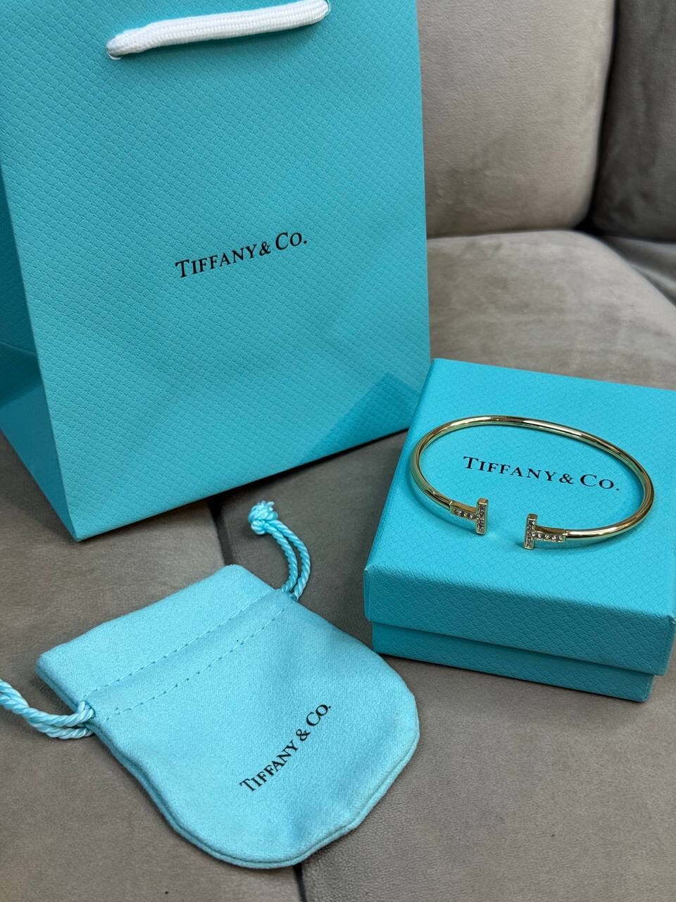 Браслет Tiffany T (Gold/Gems)