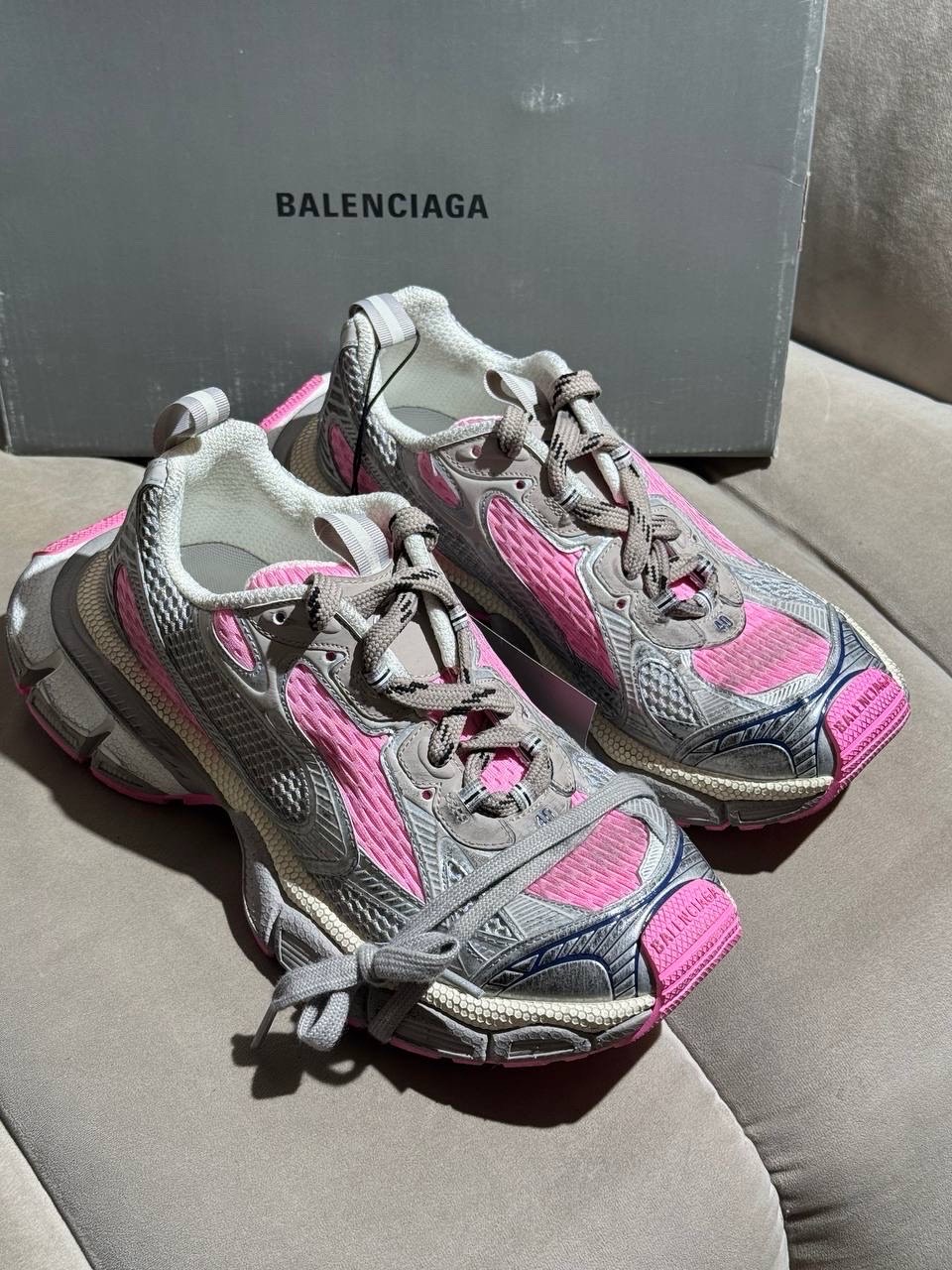 Кроссовки Balenciaga 3XL Grey Pink — фото 1