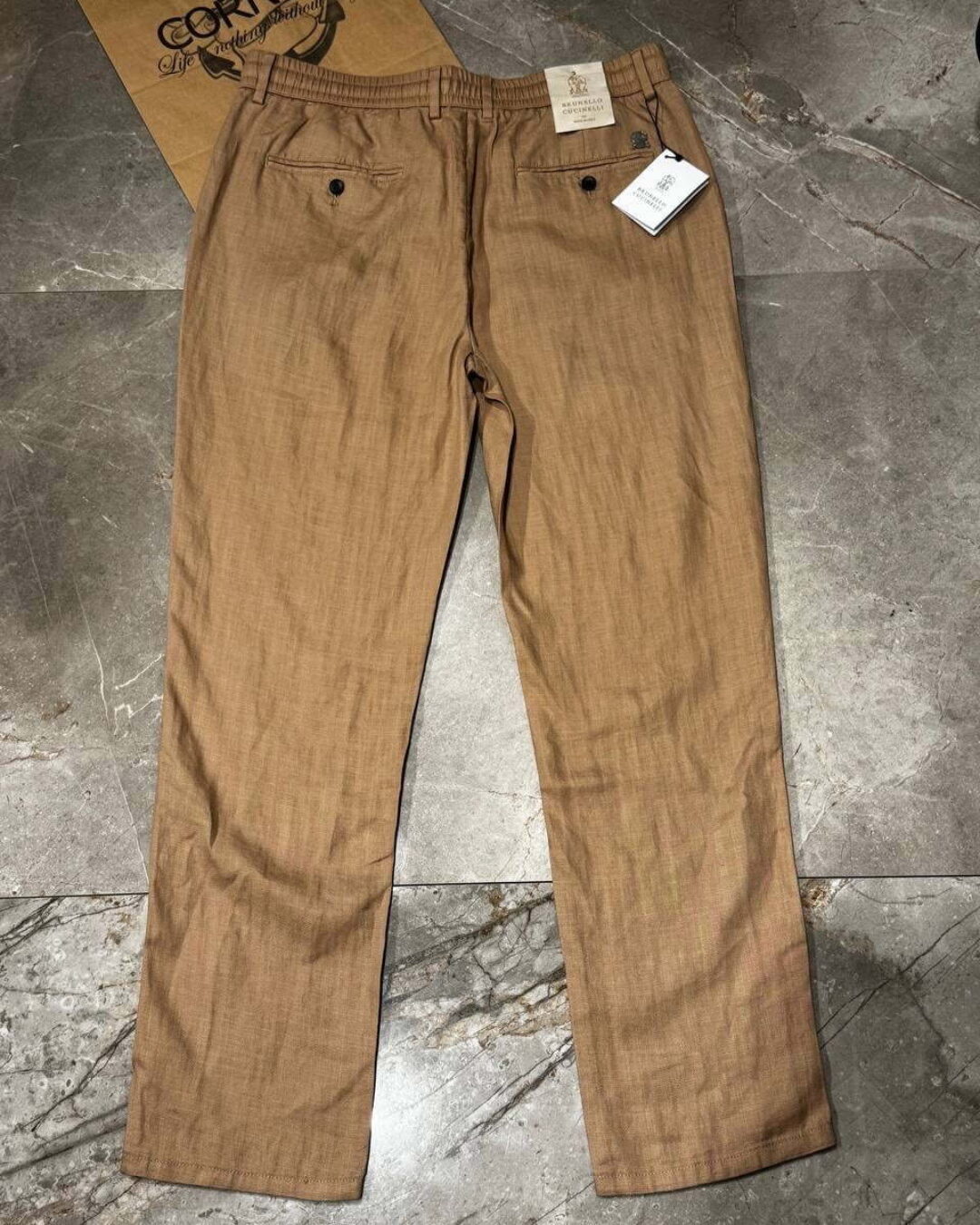 Льняные штаны Brunello Cucinelli — изображение 3