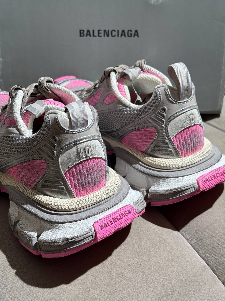 Кроссовки Balenciaga 3XL Grey Pink — фото 8