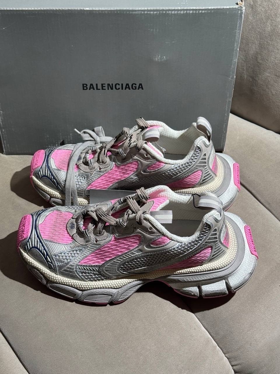 Кроссовки Balenciaga 3XL Grey Pink — фото 10