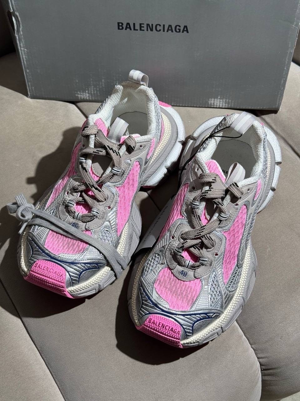 Кроссовки Balenciaga 3XL Grey Pink — фото 6