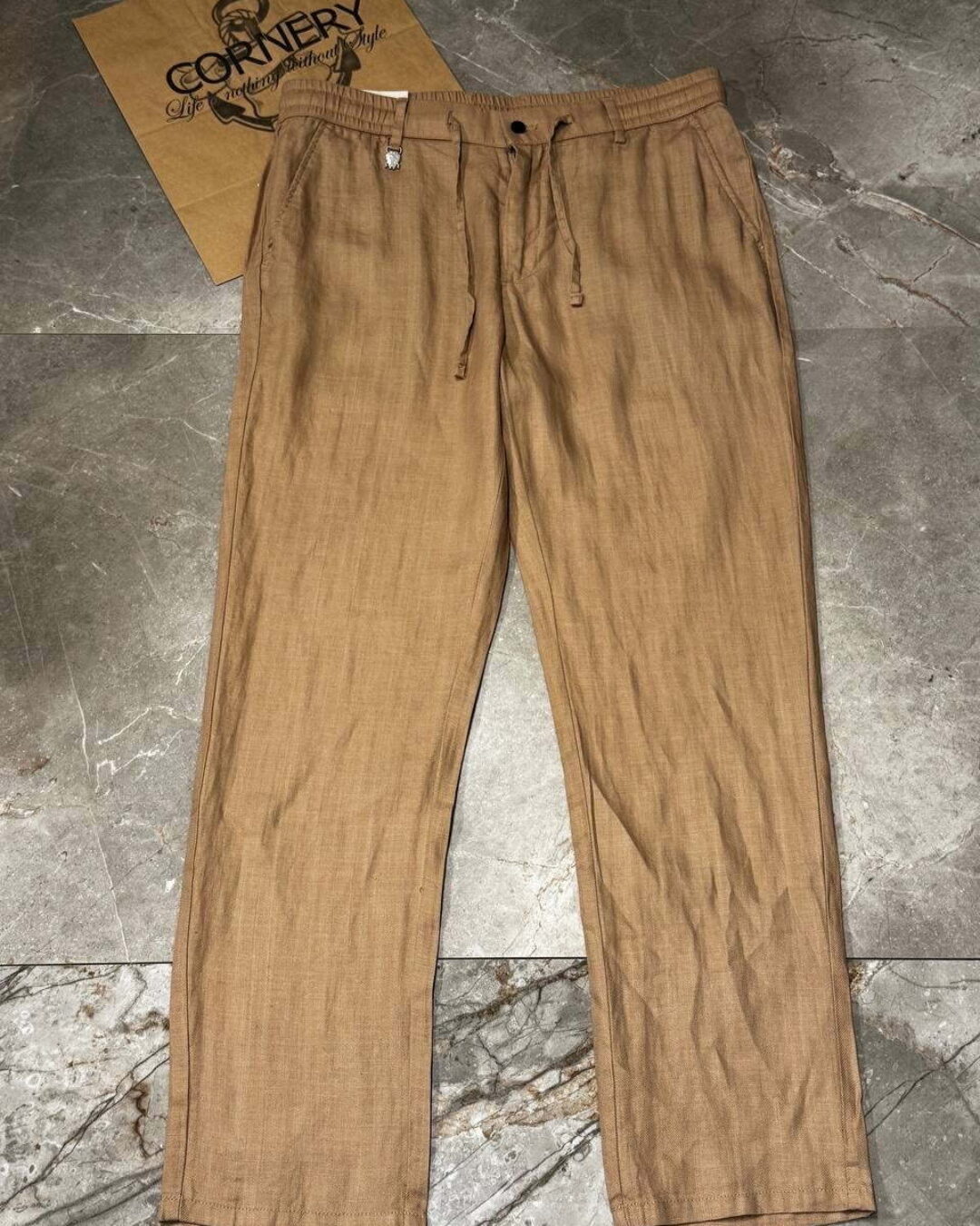 Льняные штаны Brunello Cucinelli — изображение 2