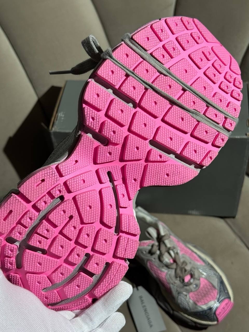Кроссовки Balenciaga 3XL Grey Pink — фото 4