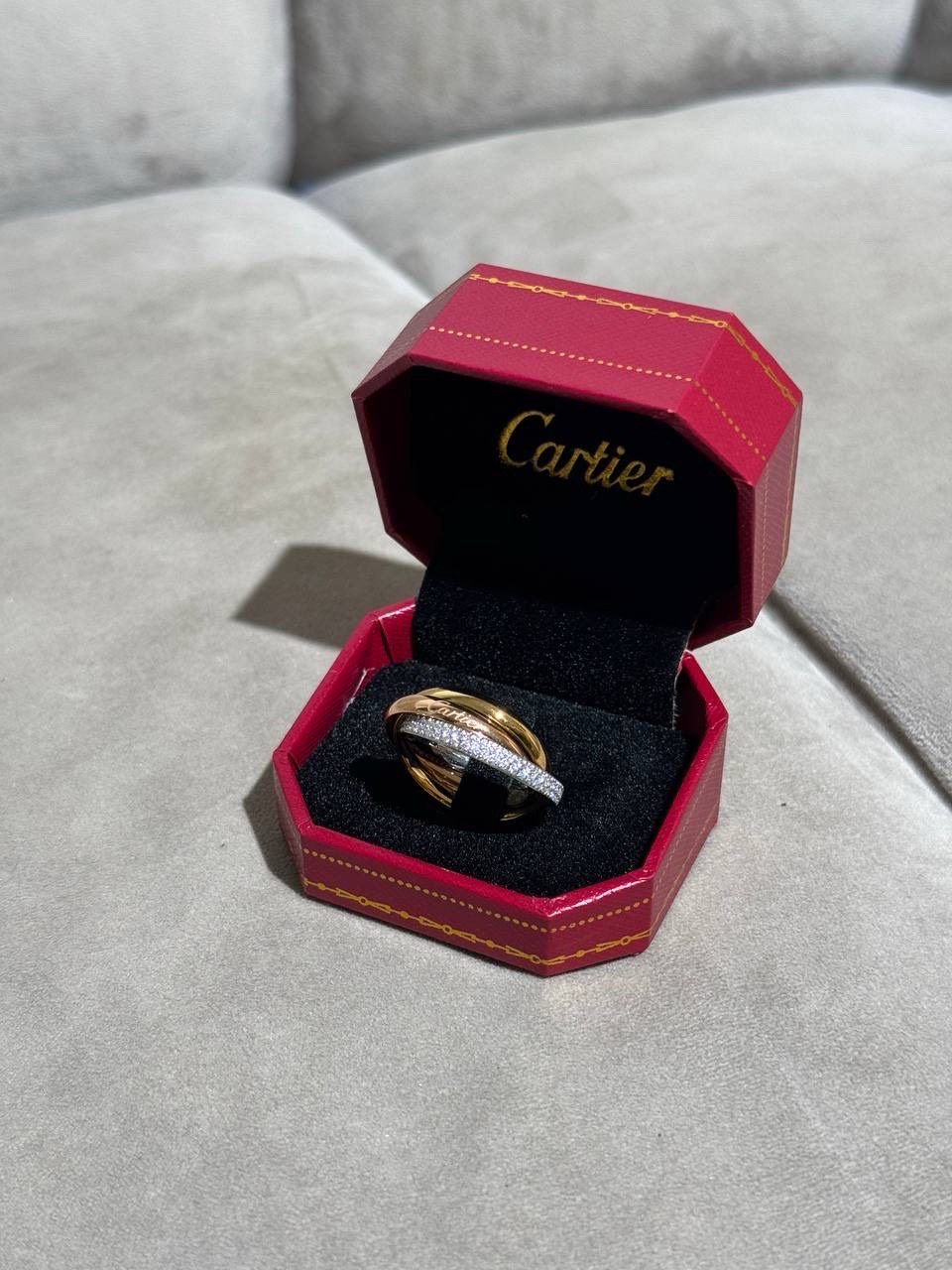 Кольцо Cartier Trinity Камни — фото 5