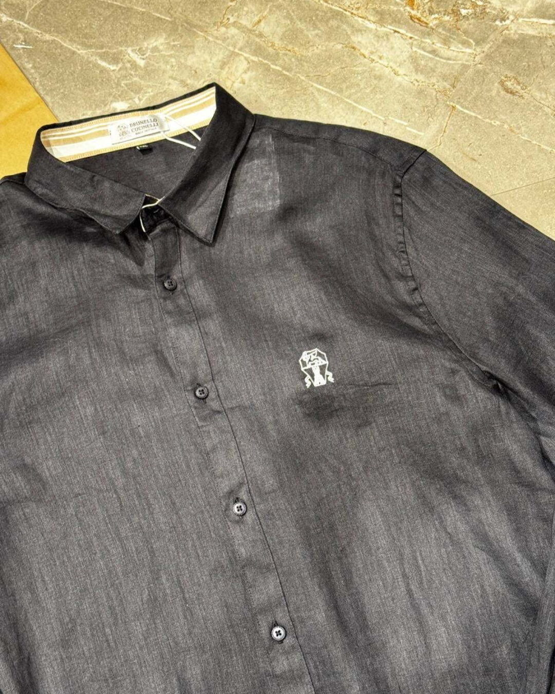 Льняная рубашка Brunello Cucinelli — изображение 3