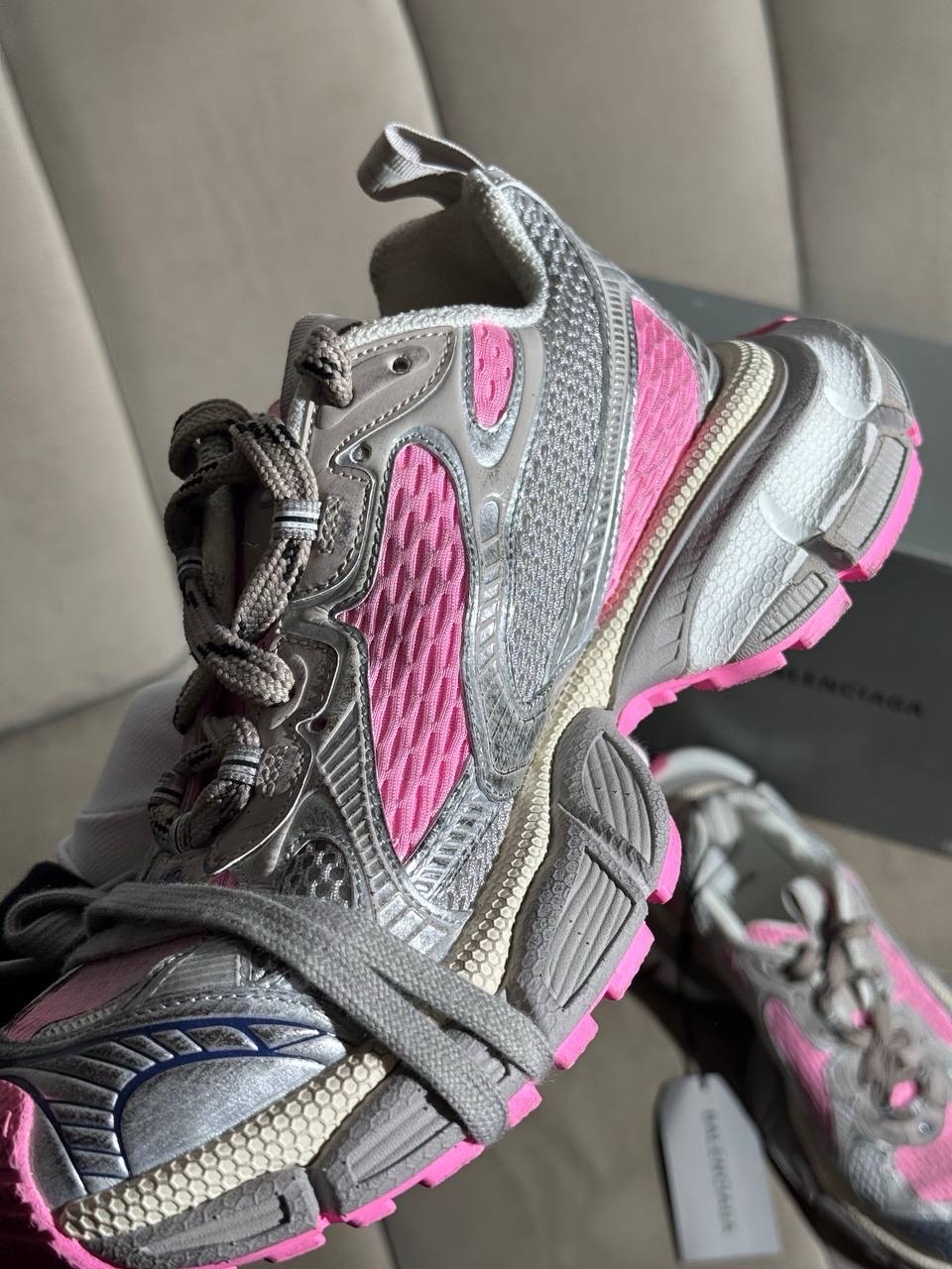Кроссовки Balenciaga 3XL Grey Pink — фото 3