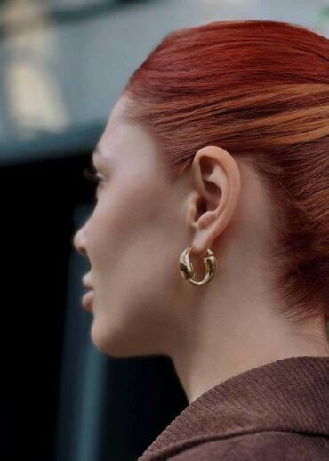 Серьги Bottega Venetta Gold