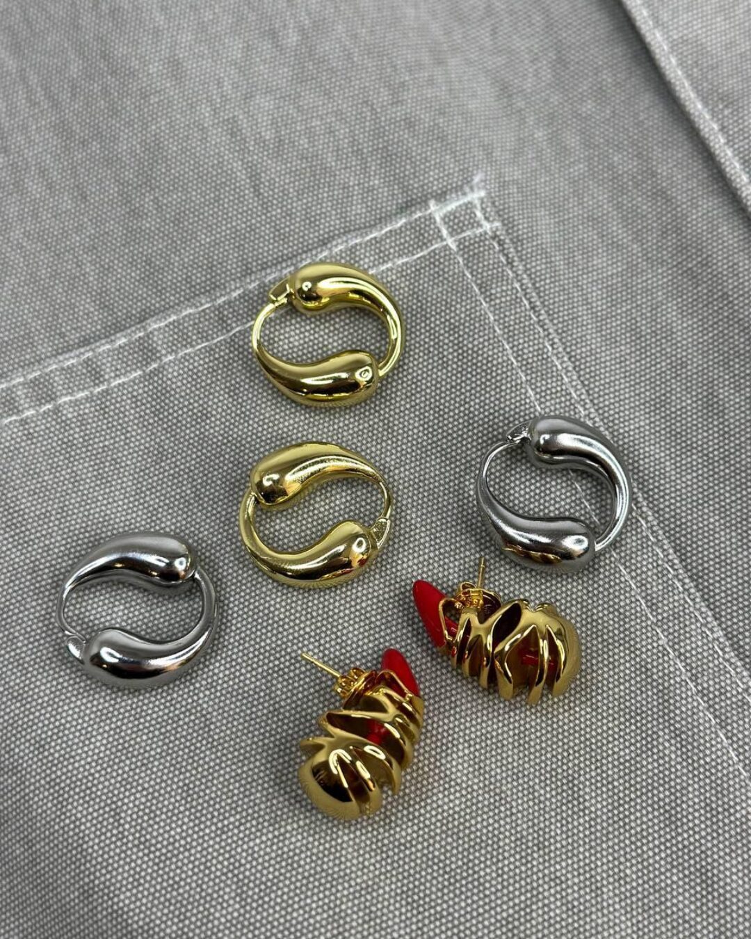 Серьги Bottega Venetta Silver — изображение 3