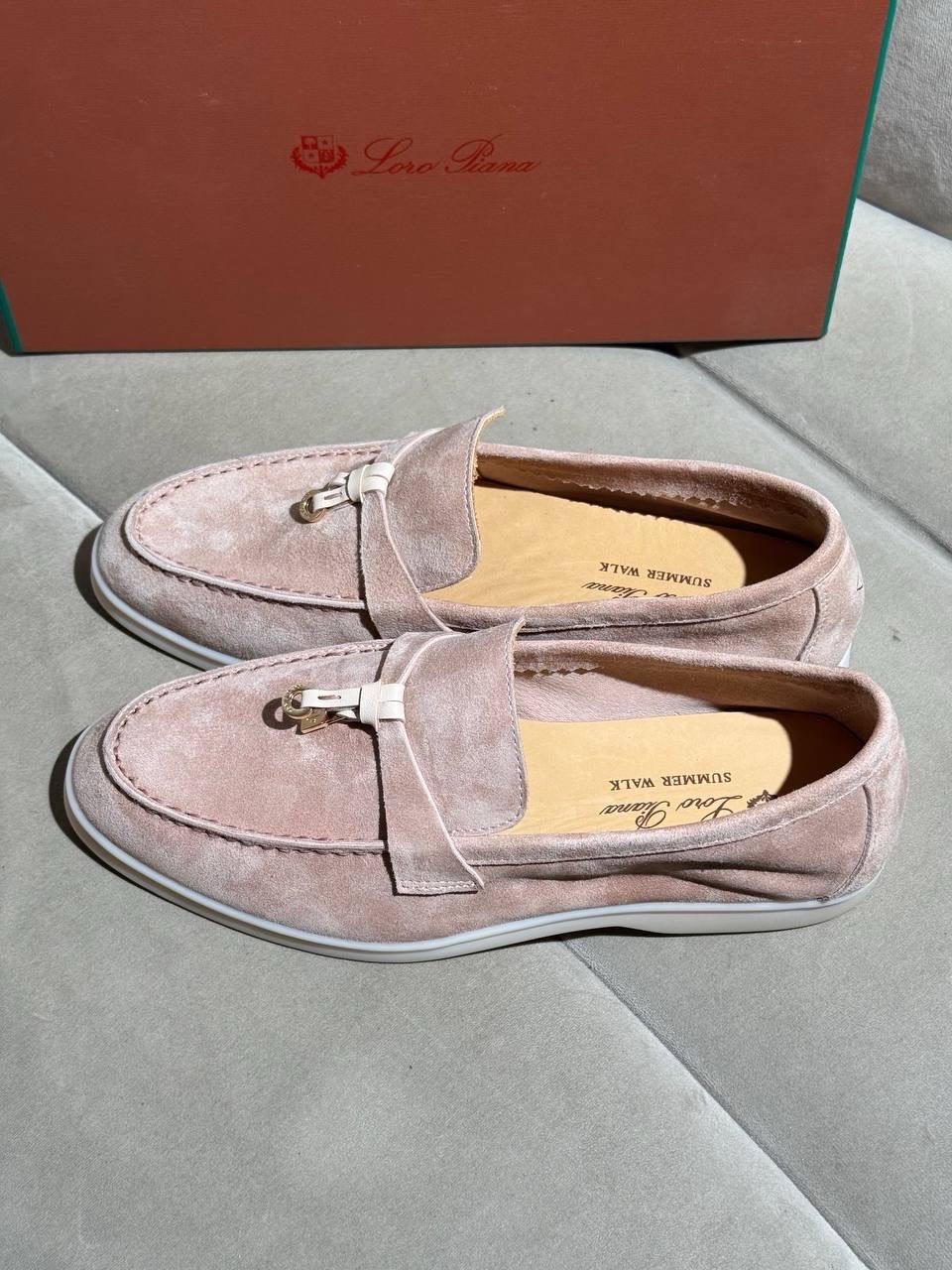 Лоферы Loro Piana Light Pink — фото 10