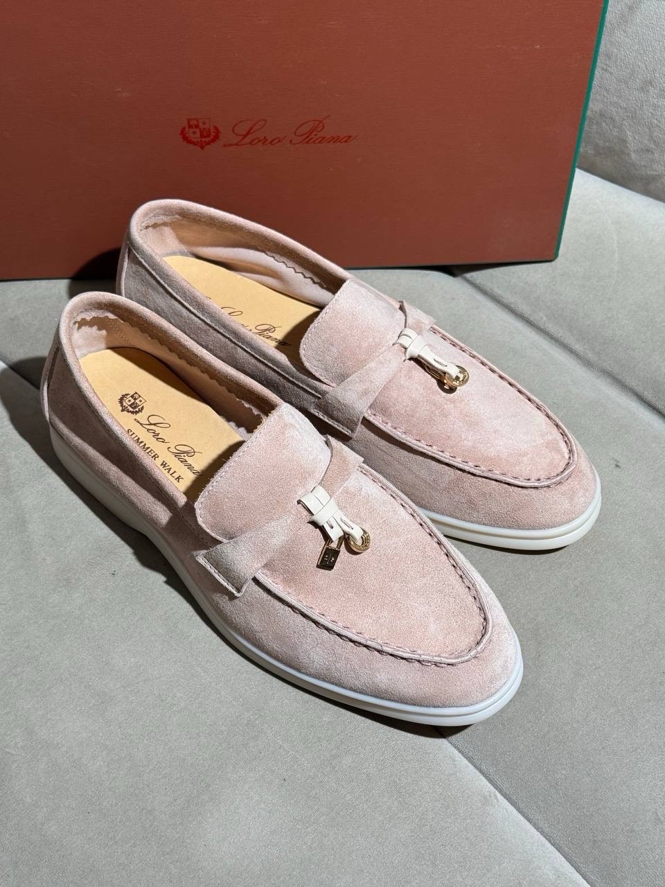 Лоферы Loro Piana Light Pink — фото 1