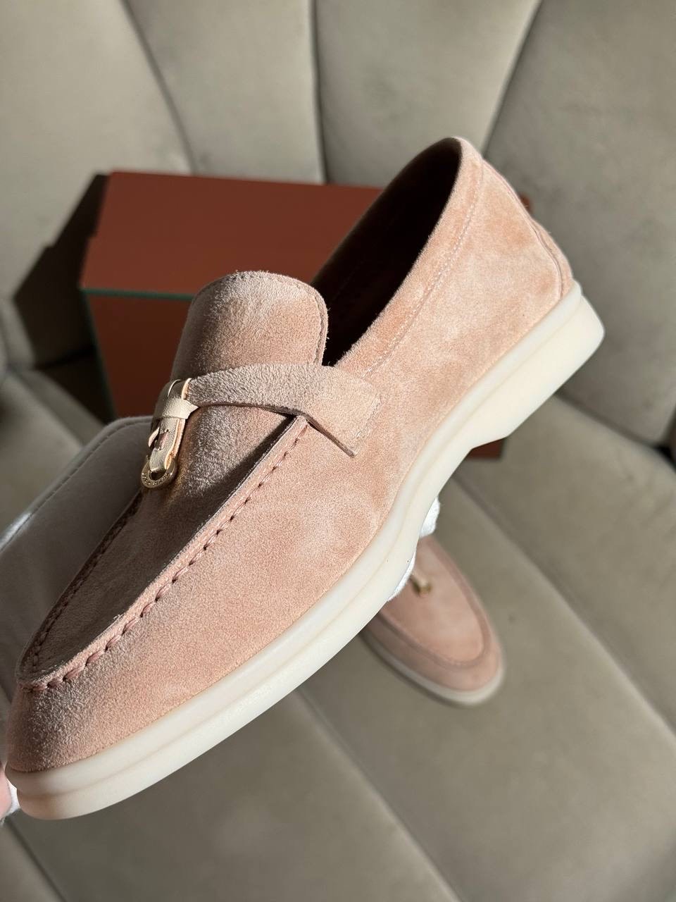 Лоферы Loro Piana Light Pink — фото 6