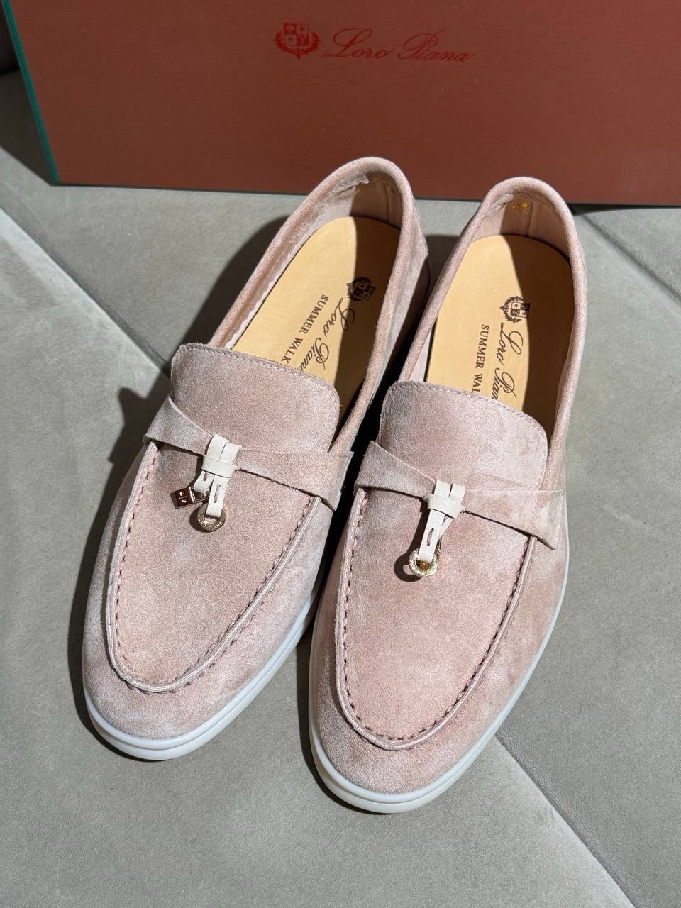Лоферы Loro Piana Light Pink — фото 5
