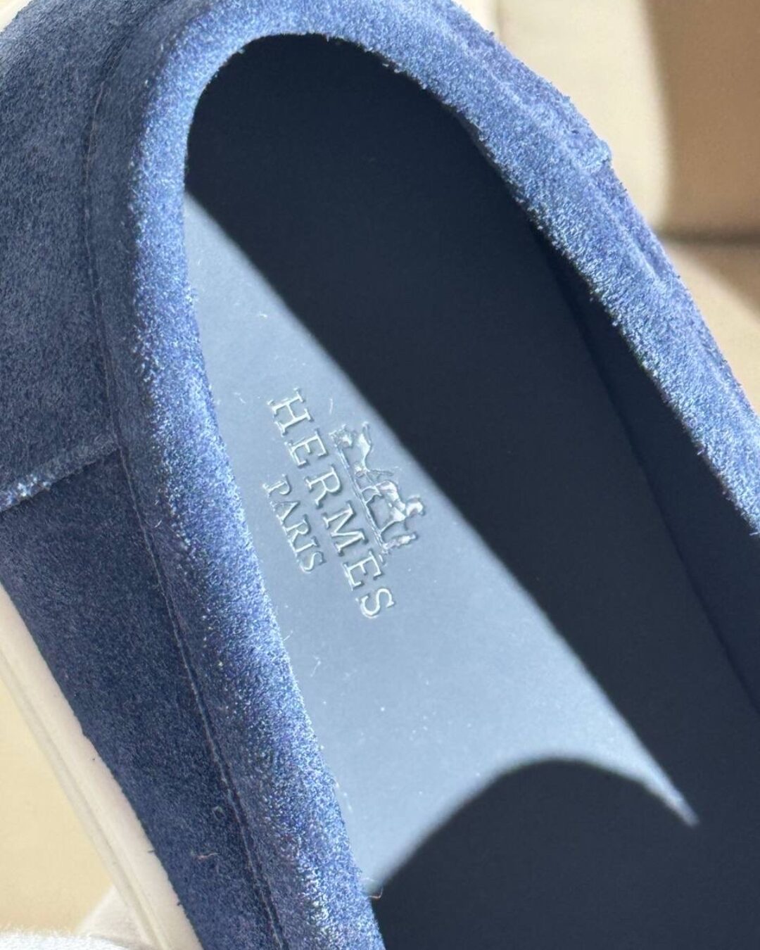 Лоферы Hermes Navy Blue — изображение 4