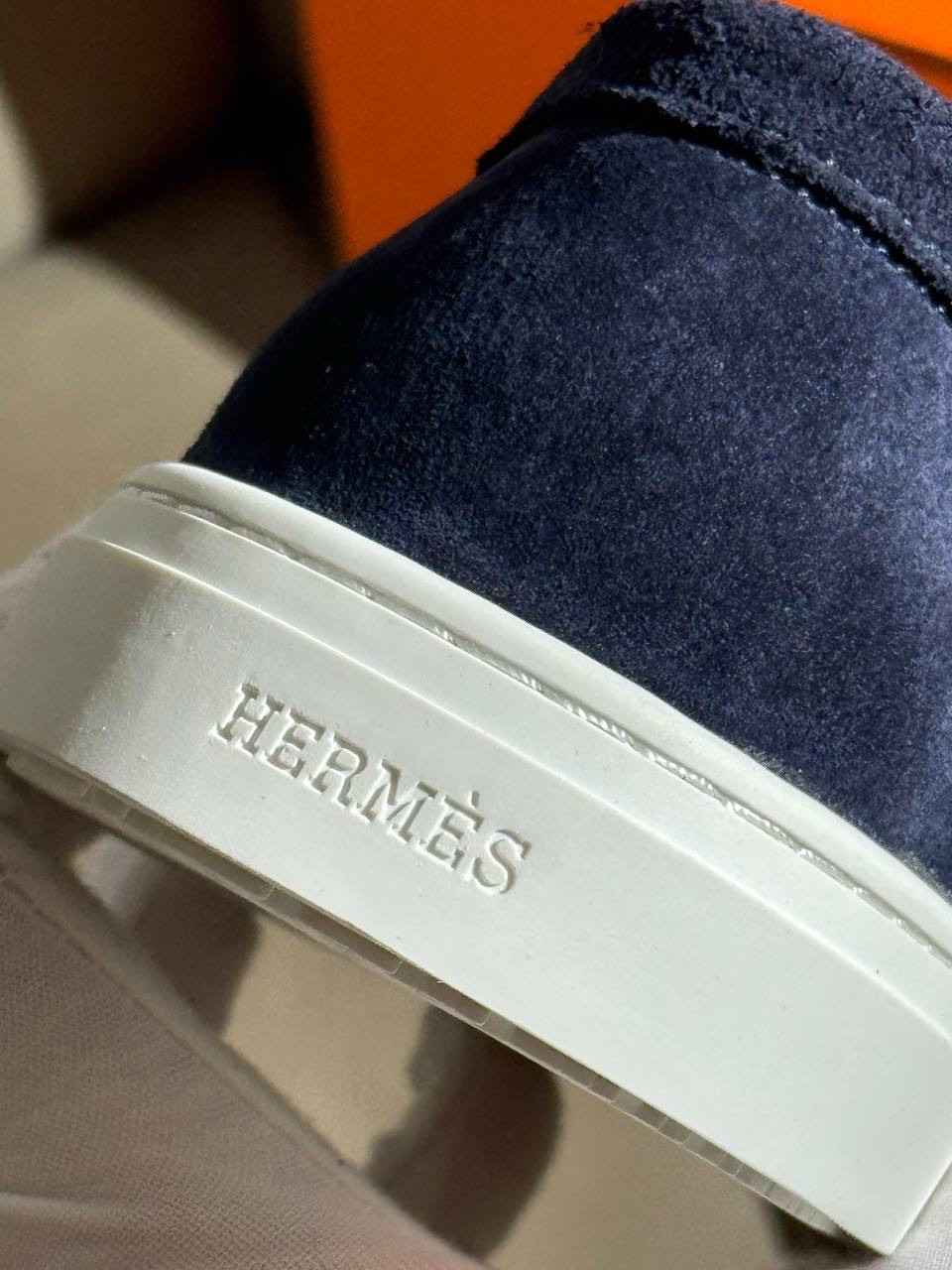 Лоферы Hermes Navy Blue — фото 10