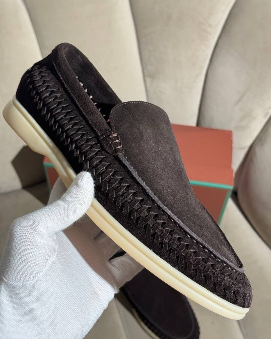 Лоферы Loro Piana Dark Brown — изображение 2