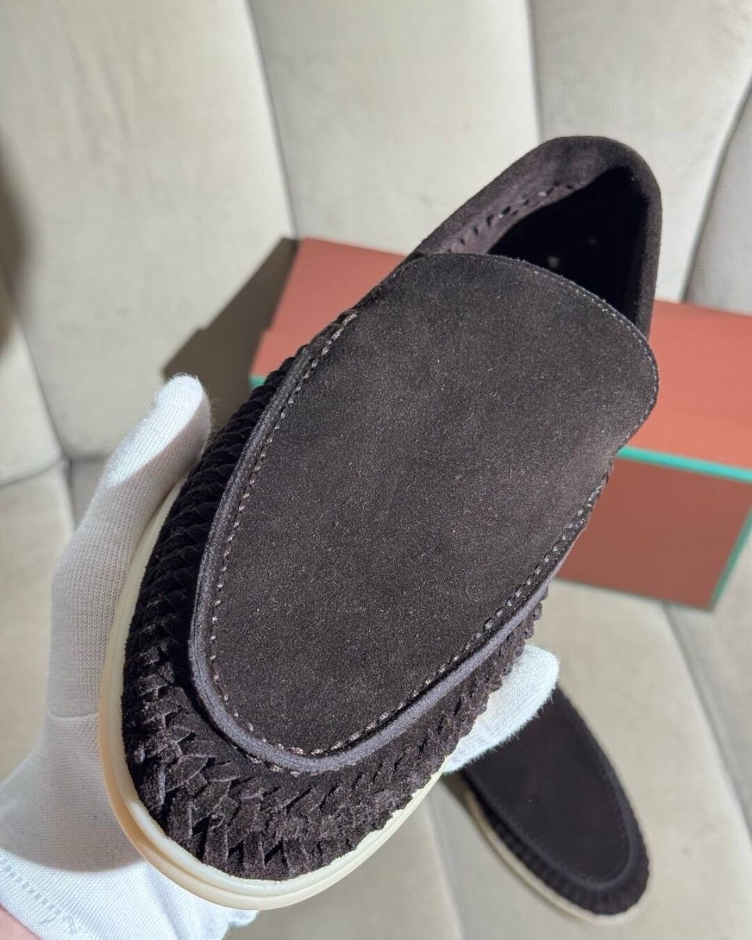 Лоферы Loro Piana Dark Brown — изображение 7
