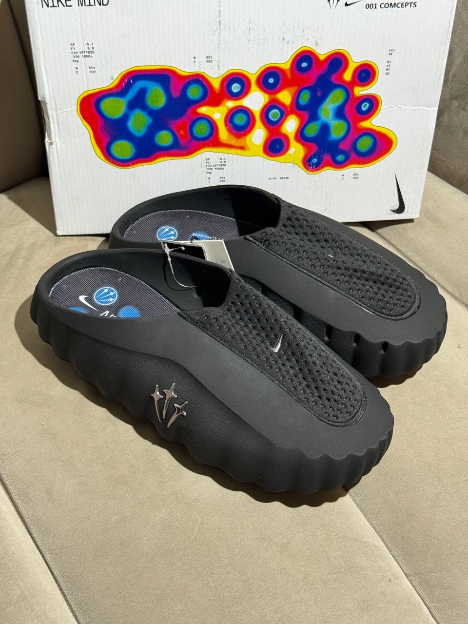 Тапки Nike Mind 001 Black Blue