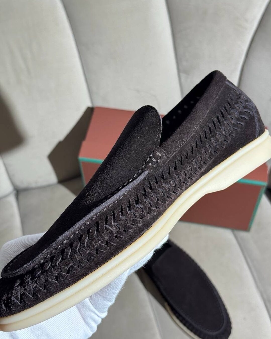 Лоферы Loro Piana Dark Brown — изображение 3