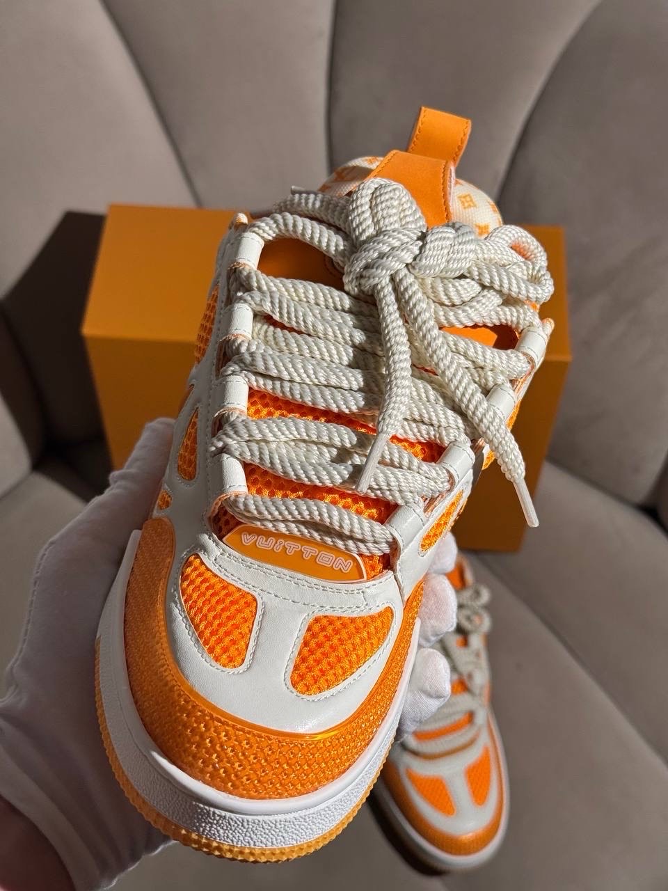 Кроссовки Louis Vuitton Sk8 Orange — фото 10