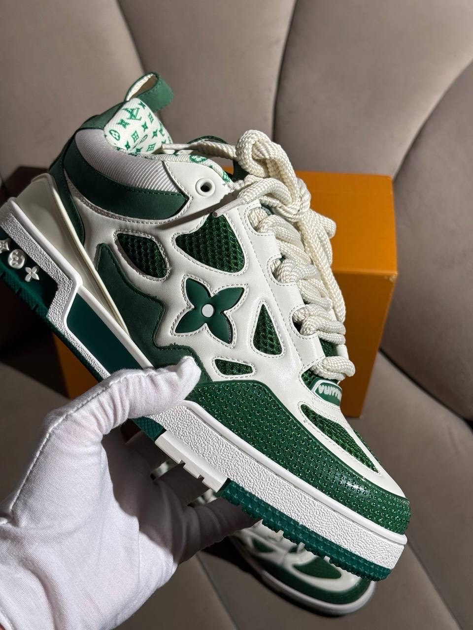 Кроссовки Louis Vuitton Sk8 Green — фото 3