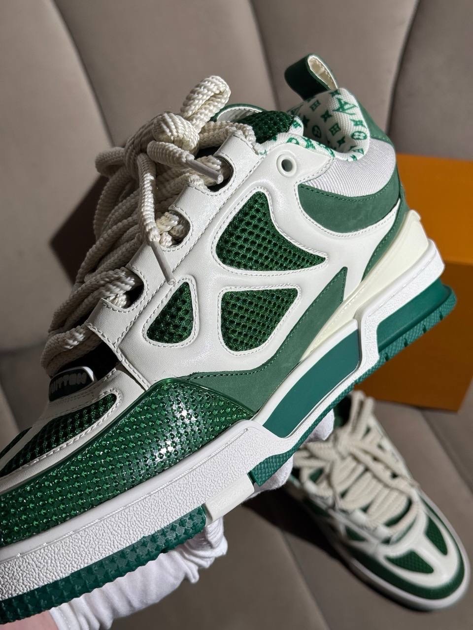 Кроссовки Louis Vuitton Sk8 Green — фото 6