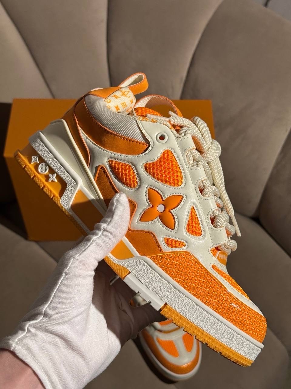 Кроссовки Louis Vuitton Sk8 Orange — фото 3