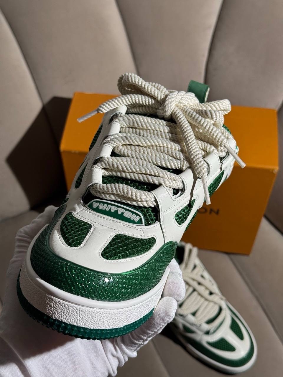 Кроссовки Louis Vuitton Sk8 Green — фото 10