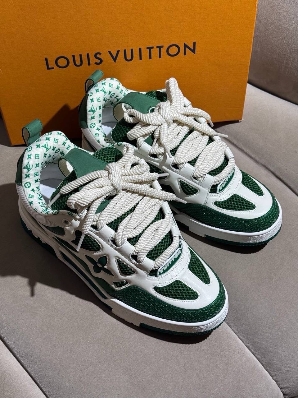 Кроссовки Louis Vuitton Sk8 Green — фото 1