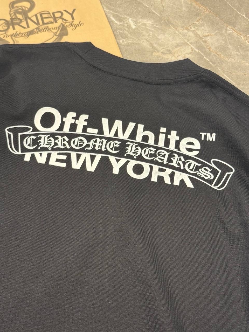 Футболка Off White x Chrome Hearts — фото 10